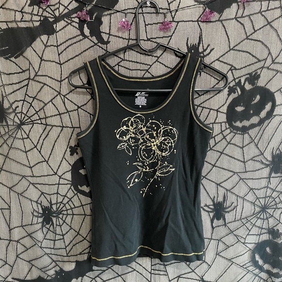 y2k Prospirit athletic gear black and gold tank - Picture 5 of 14